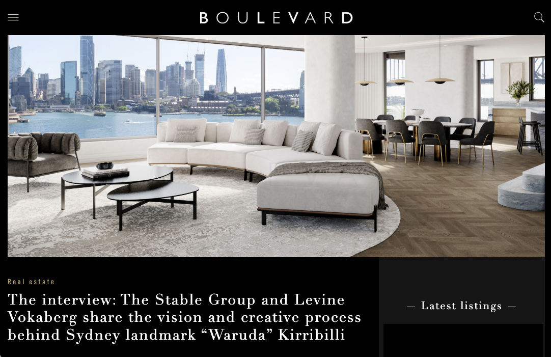 Boulevard Interview: The vision and creative process behind “Waruda” Kirribilli